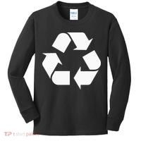 Recycling Logo Recycle Symbol Earth Day Kids Long Sleeve Shirt thumb 0