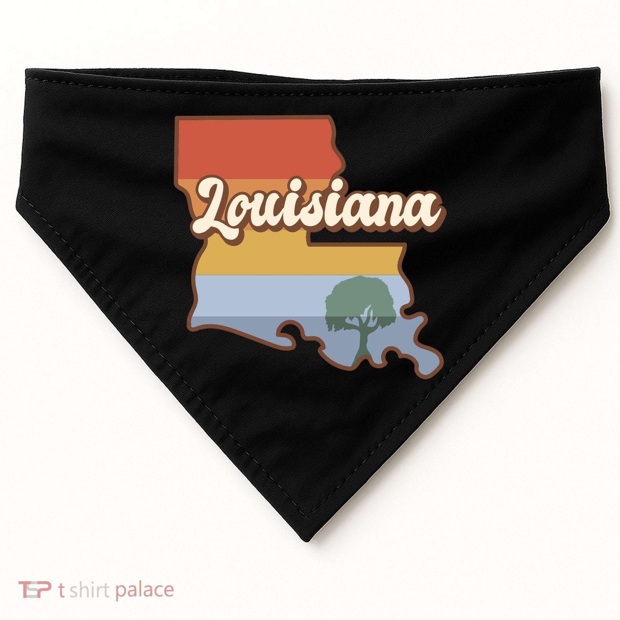 Retro Louisiana USA-Made Doggie Bandana