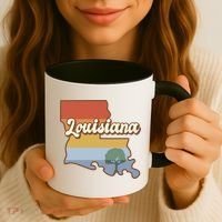Retro Louisiana Coffee Mug thumb 3