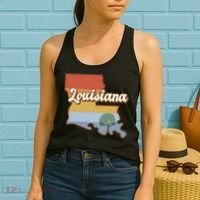Retro Louisiana Women's Tank Top thumb 2