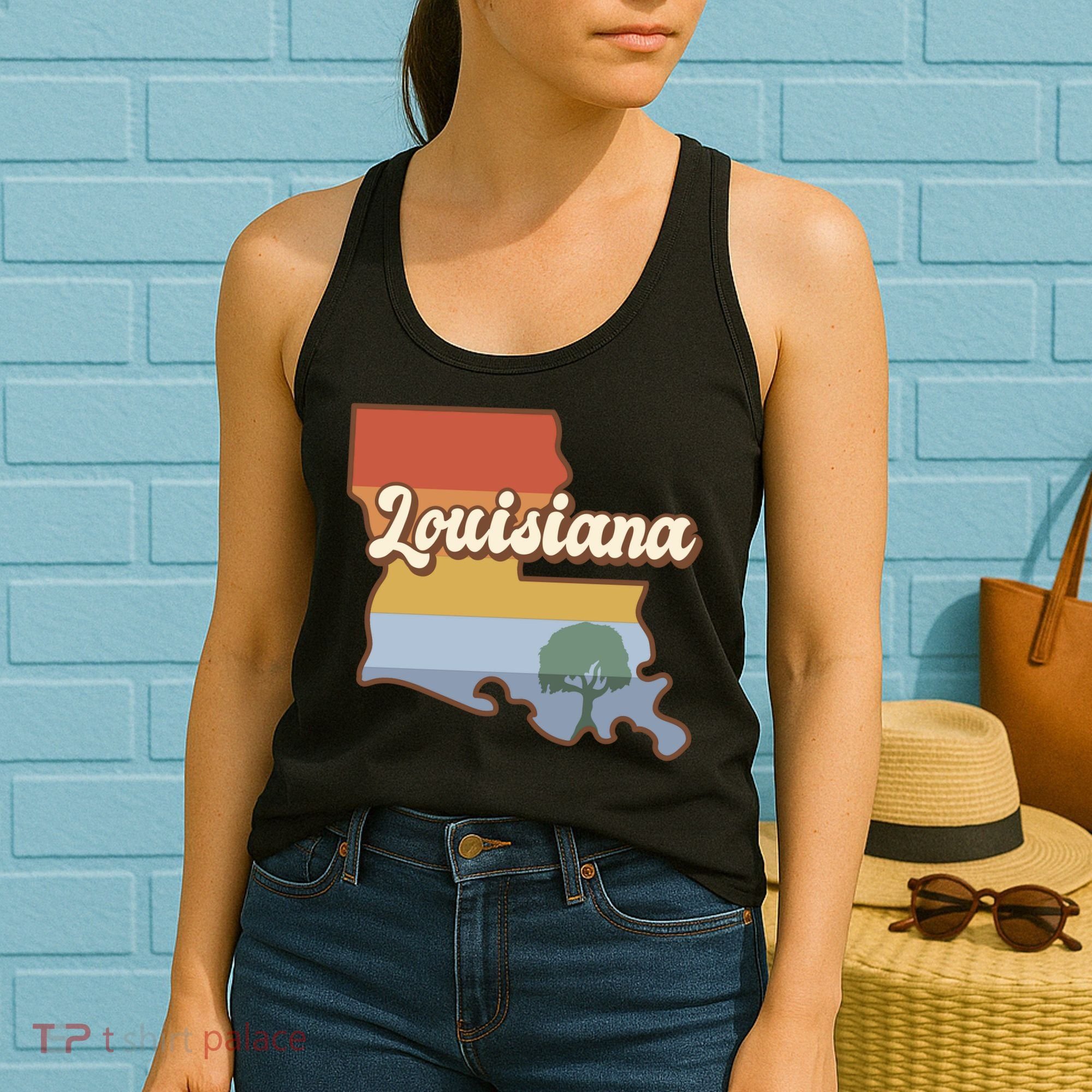 Retro Louisiana Women's Tank Top