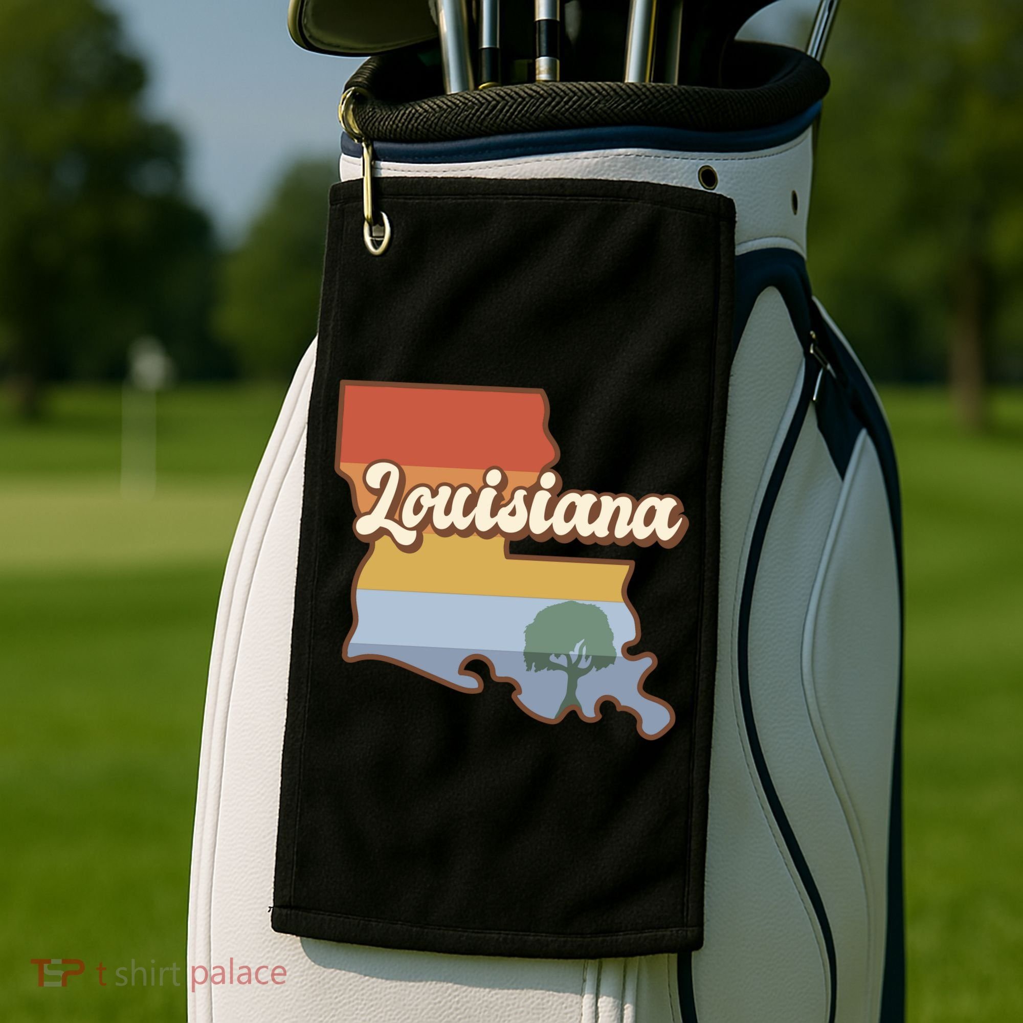 Retro Louisiana Golf Towel