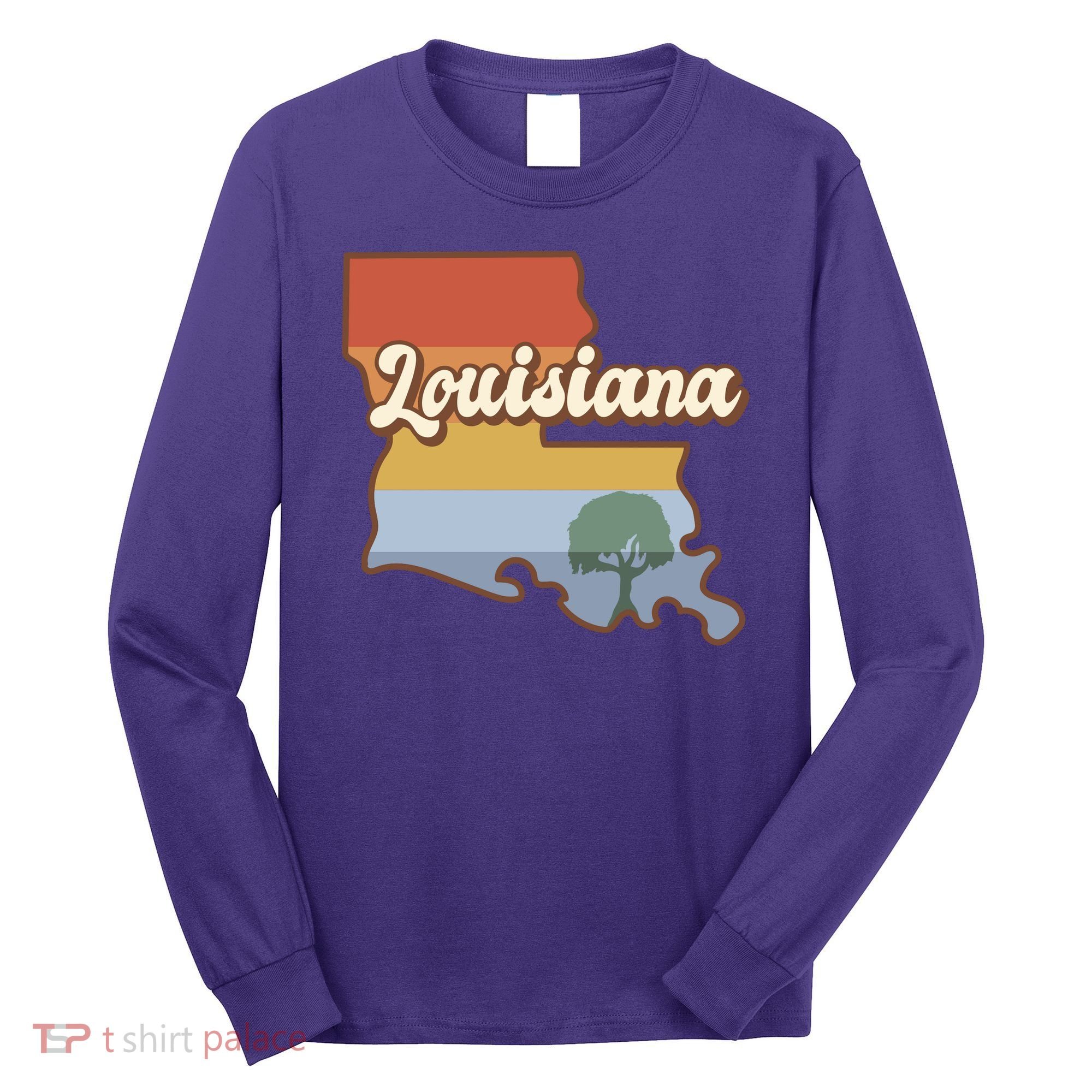 Retro Louisiana Long Sleeve Shirt