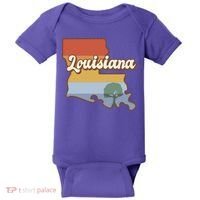Retro Louisiana Baby Bodysuit thumb 0