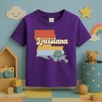 Retro Louisiana Toddler T-Shirt thumb 3