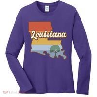 Retro Louisiana Women's Long Sleeve Shirt thumb 0