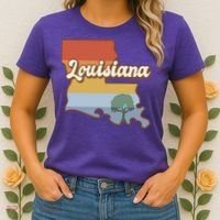 Retro Louisiana Women's T-Shirt thumb 2