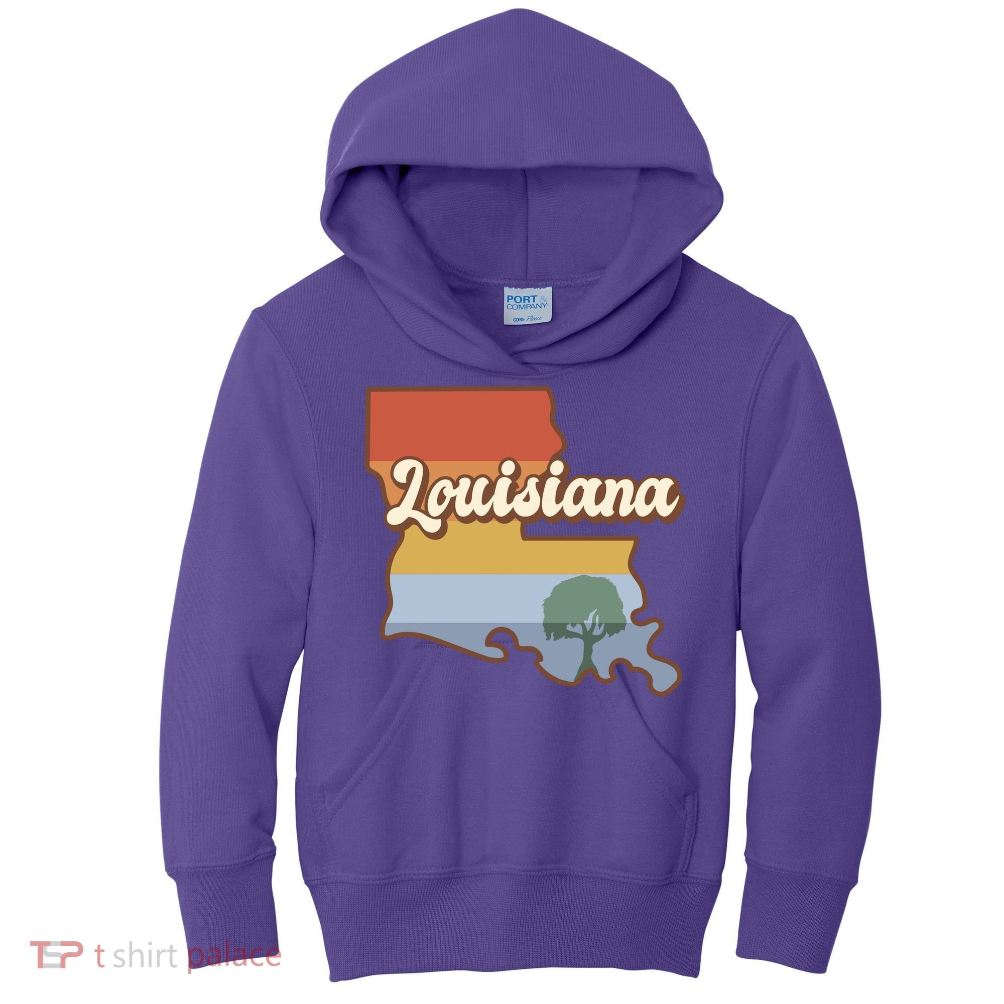 Retro Louisiana Kids Hoodie