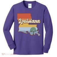 Retro Louisiana Kids Long Sleeve Shirt thumb 0
