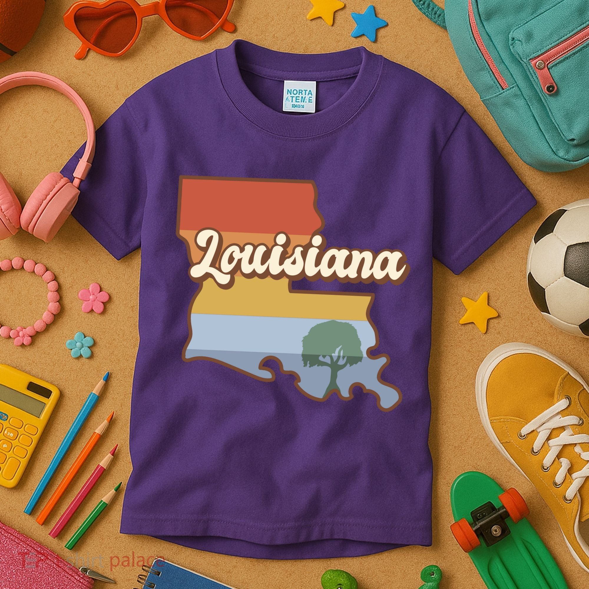 Retro Louisiana Kids T-Shirt