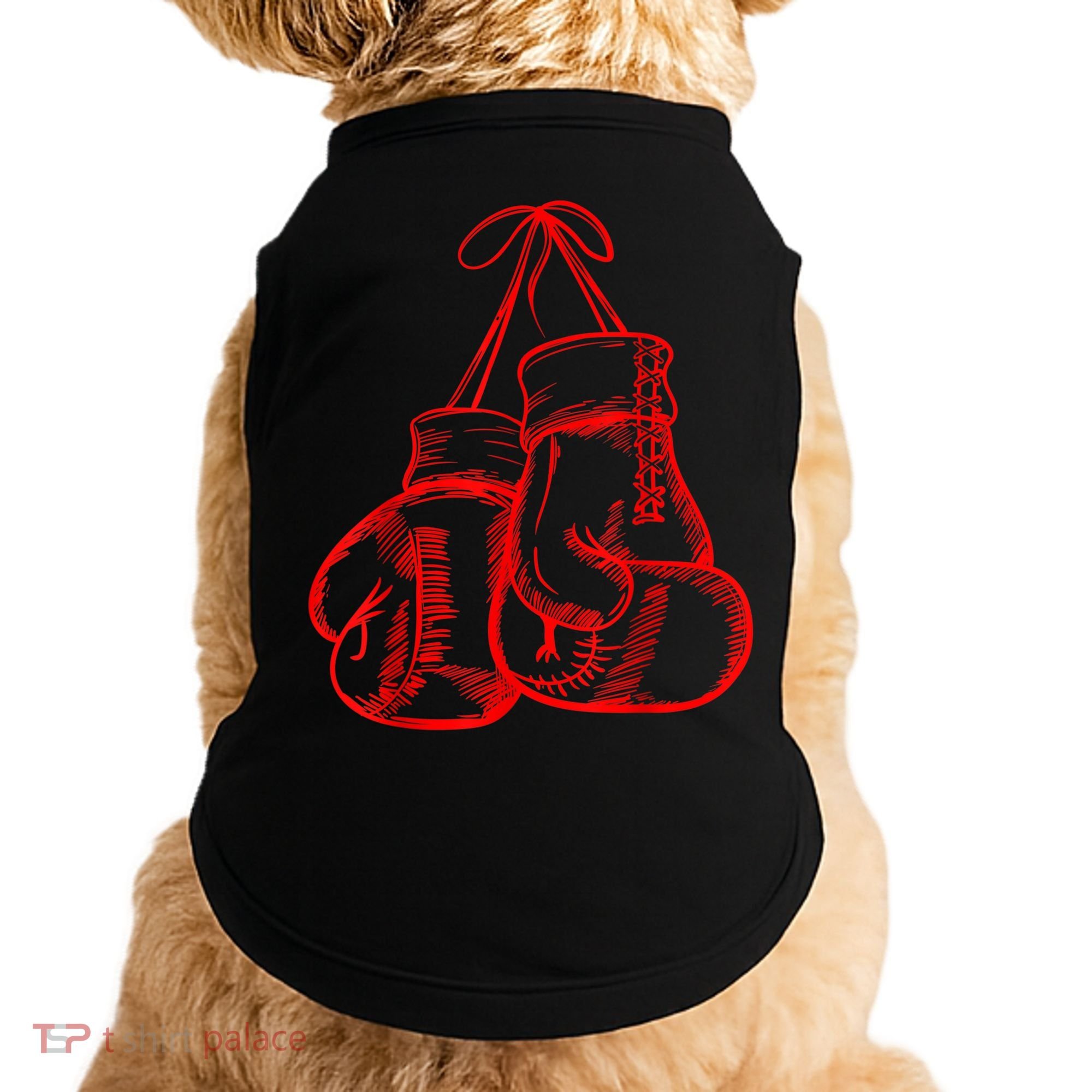 Retro Love Red Boxing Gloves Gifts Boxer Gift TShirt Doggie Tank