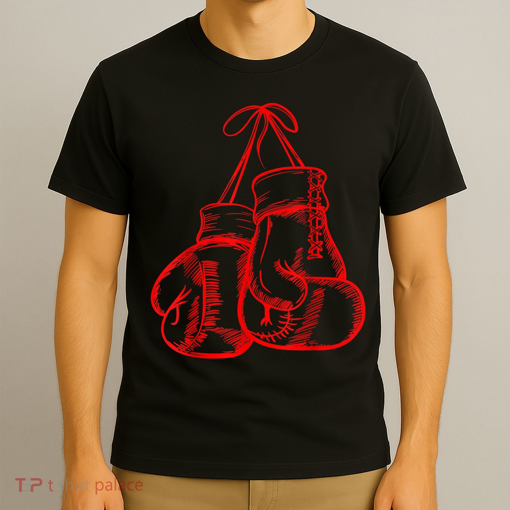 Retro Love Red Boxing Gloves Gifts Boxer Gift TShirt T-Shirt