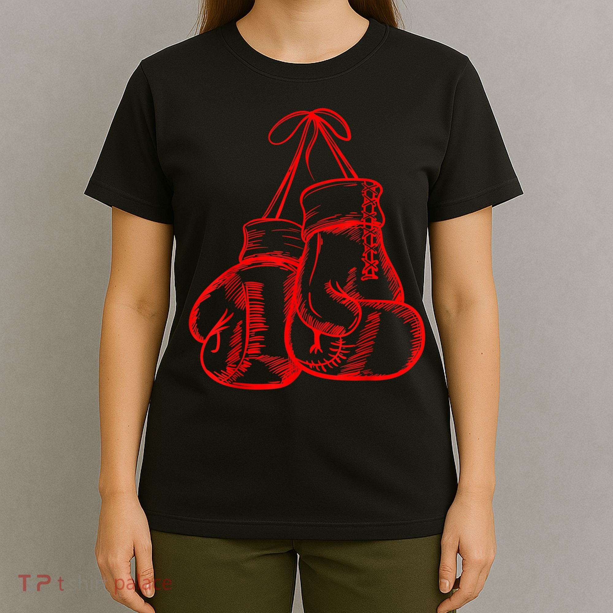 Retro Love Red Boxing Gloves Gifts Boxer Gift TShirt T-Shirt