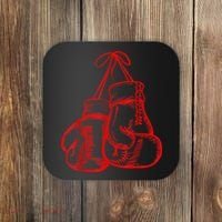 Retro Love Red Boxing Gloves Gifts Boxer Gift TShirt Coaster thumb 0