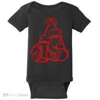 Retro Love Red Boxing Gloves Gifts Boxer Gift TShirt Baby Bodysuit thumb 0