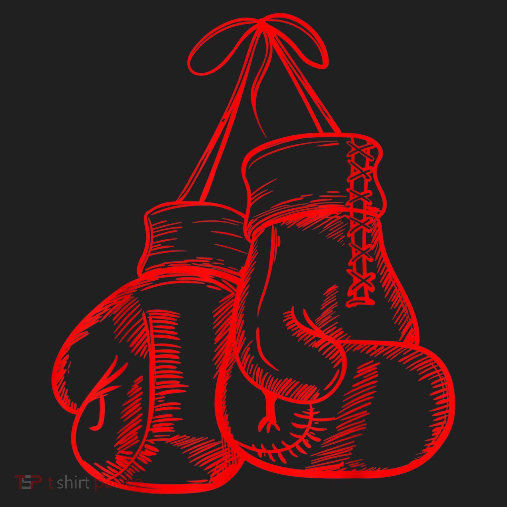 Retro Love Red Boxing Gloves Gifts Boxer Gift TShirt Hat