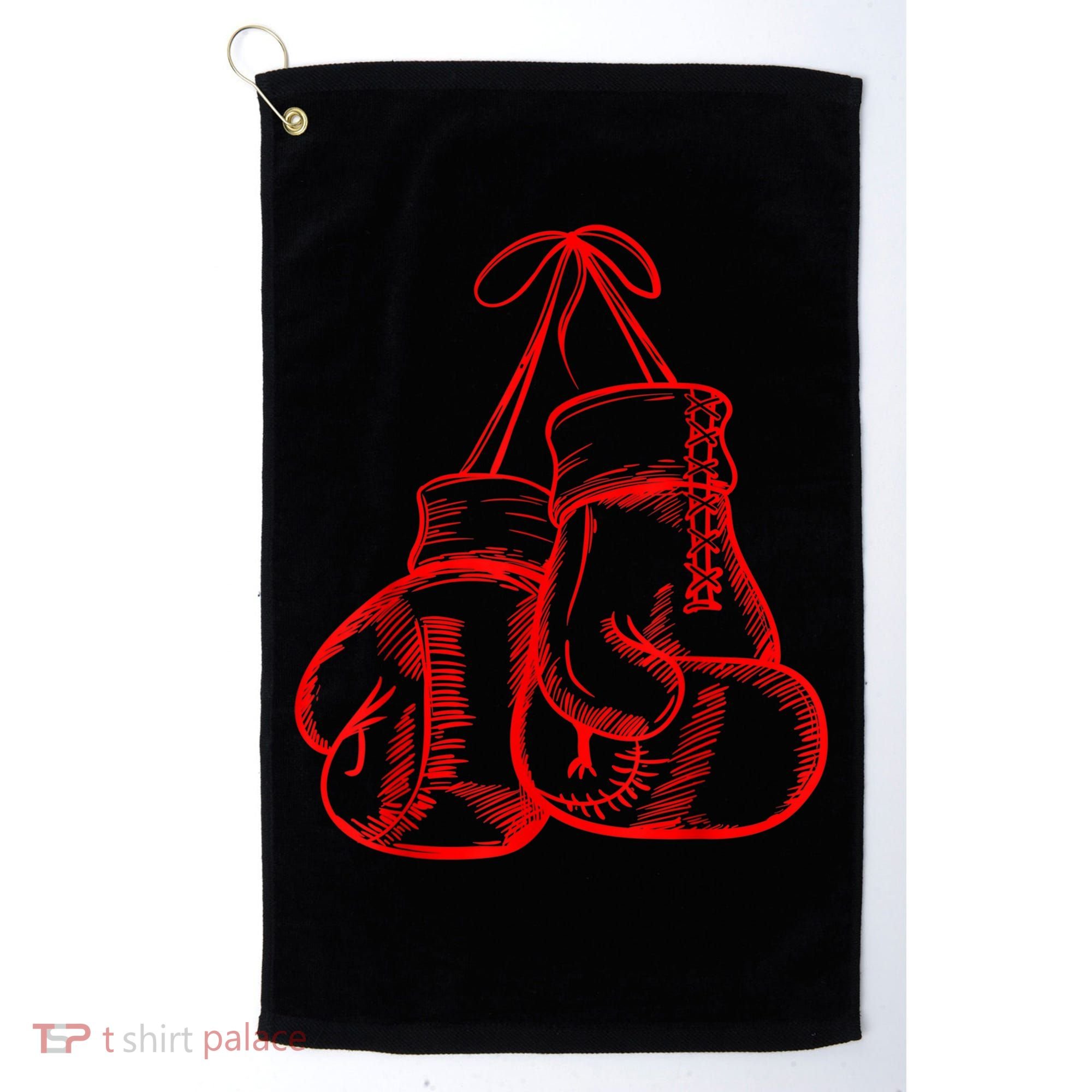 Retro Love Red Boxing Gloves Gifts Boxer Gift TShirt Golf Towel
