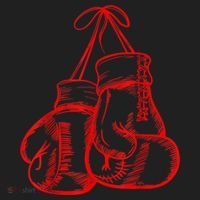 Retro Love Red Boxing Gloves Gifts Boxer Gift TShirt Golf Towel thumb 3