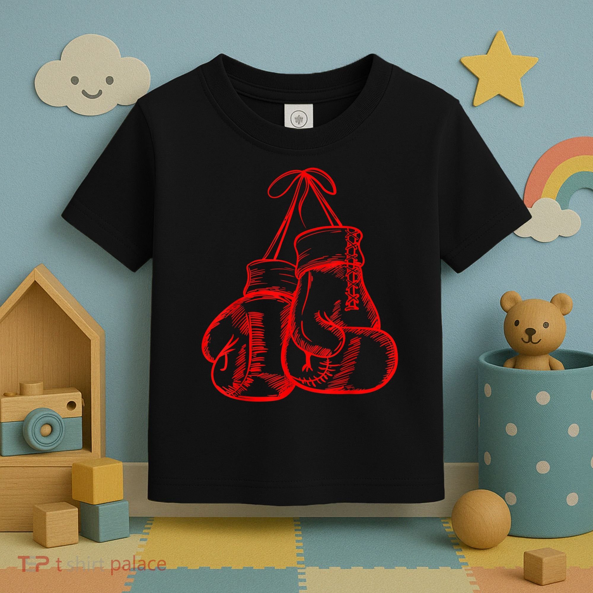 Retro Love Red Boxing Gloves Gifts Boxer Gift TShirt Toddler T-Shirt