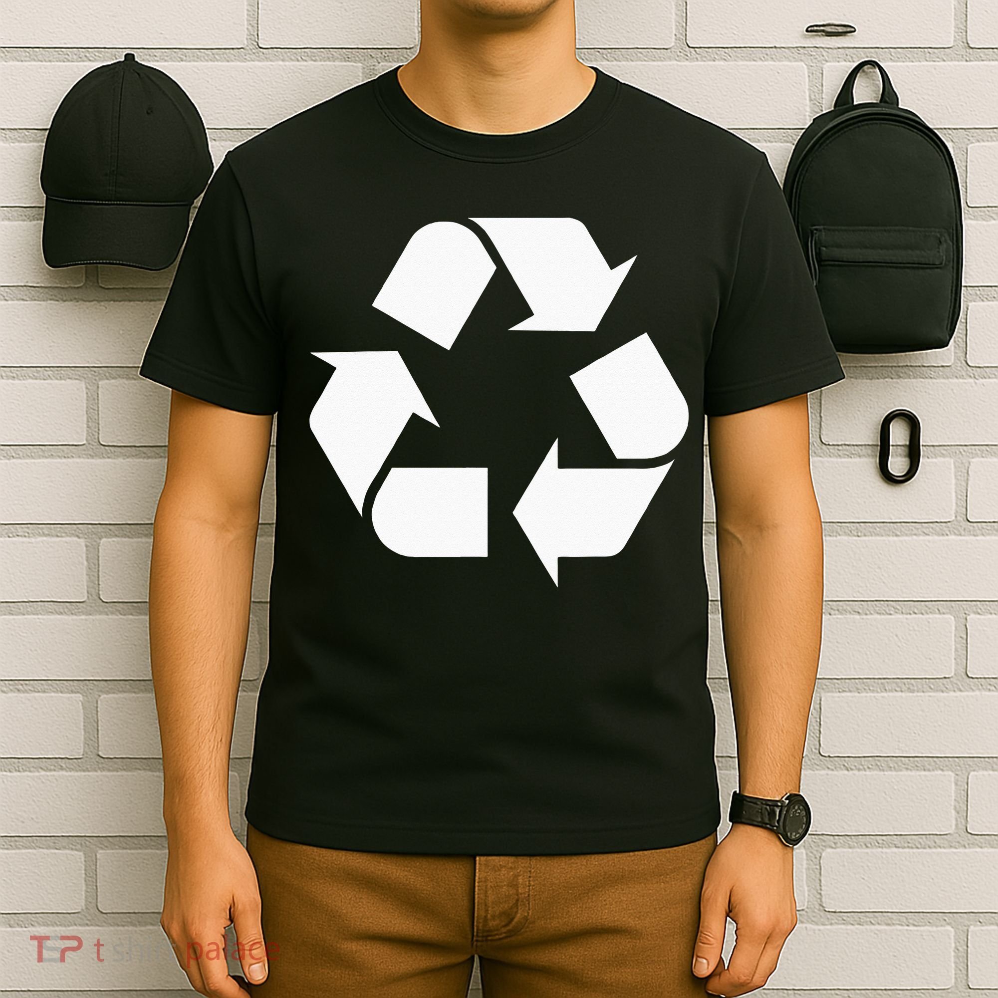 Recycling Logo Recycle Symbol Earth Day Men Women T-Shirt