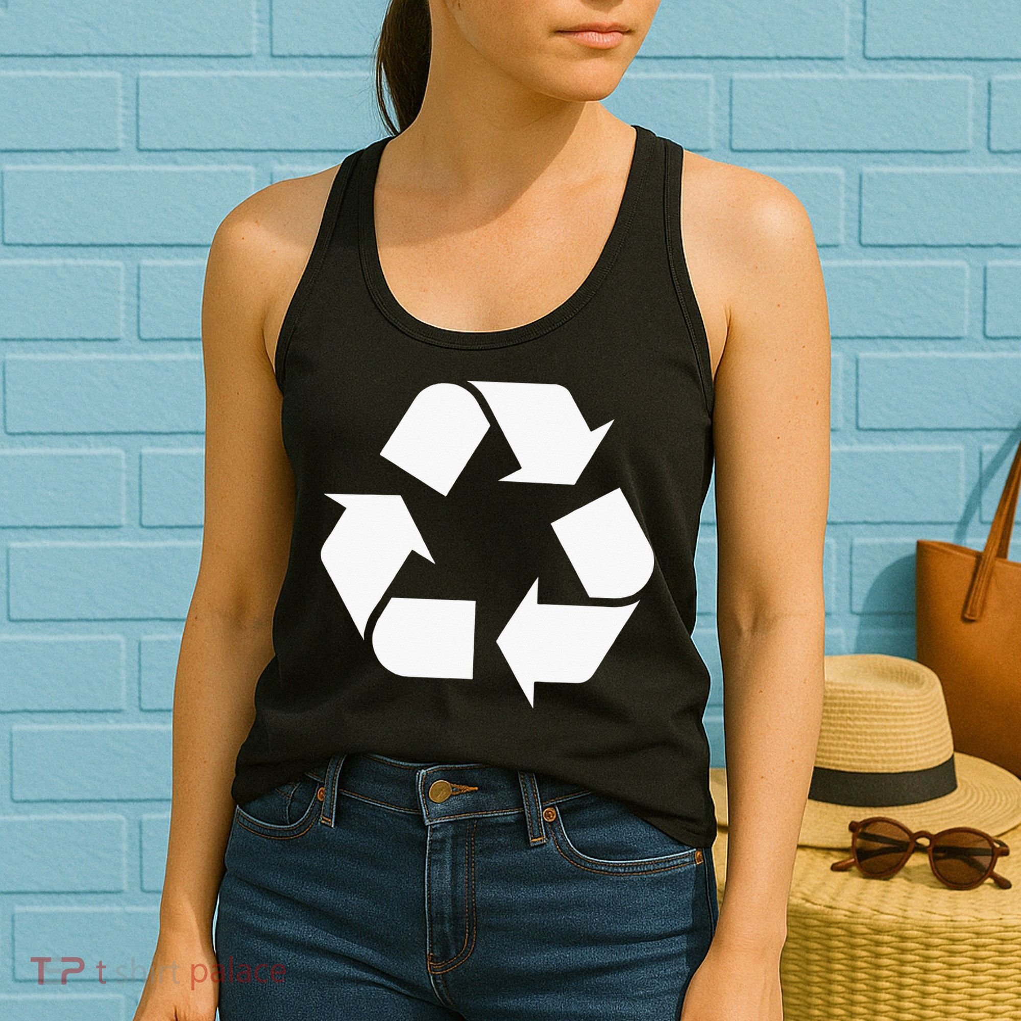 Recycling Logo Recycle Symbol Earth Day Men Women Women's Tank Top