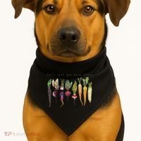 Retro Let's Root For Each Other Cute Veggie Funny Vegan USA-Made Doggie Bandana thumb 1