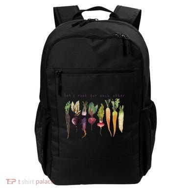 Retro Let's Root For Each Other Cute Veggie Funny Vegan Backpack