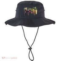 Retro Let's Root For Each Other Cute Veggie Funny Vegan Bucket Hat thumb 0