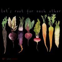 Retro Let's Root For Each Other Cute Veggie Funny Vegan Women's Hoodie thumb 2