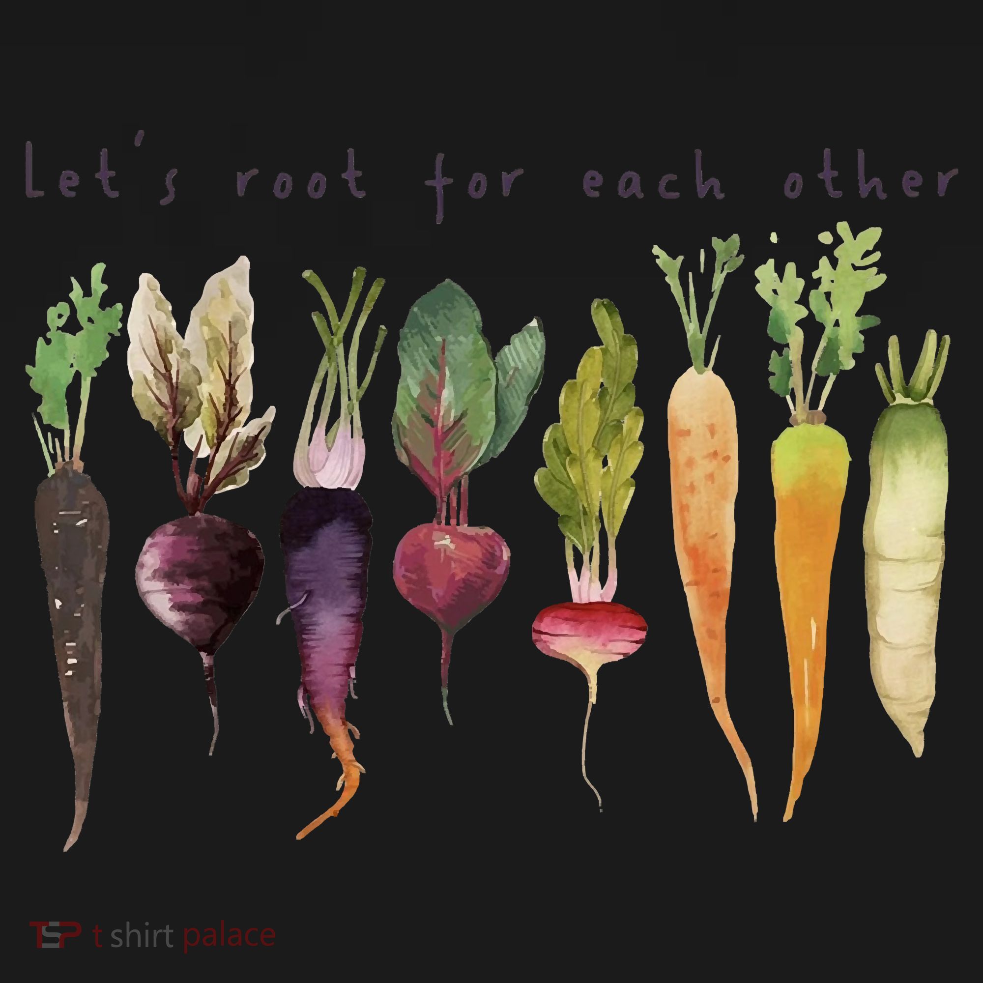 Retro Let's Root For Each Other Cute Veggie Funny Vegan Ornament