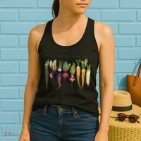 Retro Let's Root For Each Other Cute Veggie Funny Vegan Women's Tank Top thumb 2