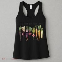 Retro Let's Root For Each Other Cute Veggie Funny Vegan Women's Tank Top thumb 3