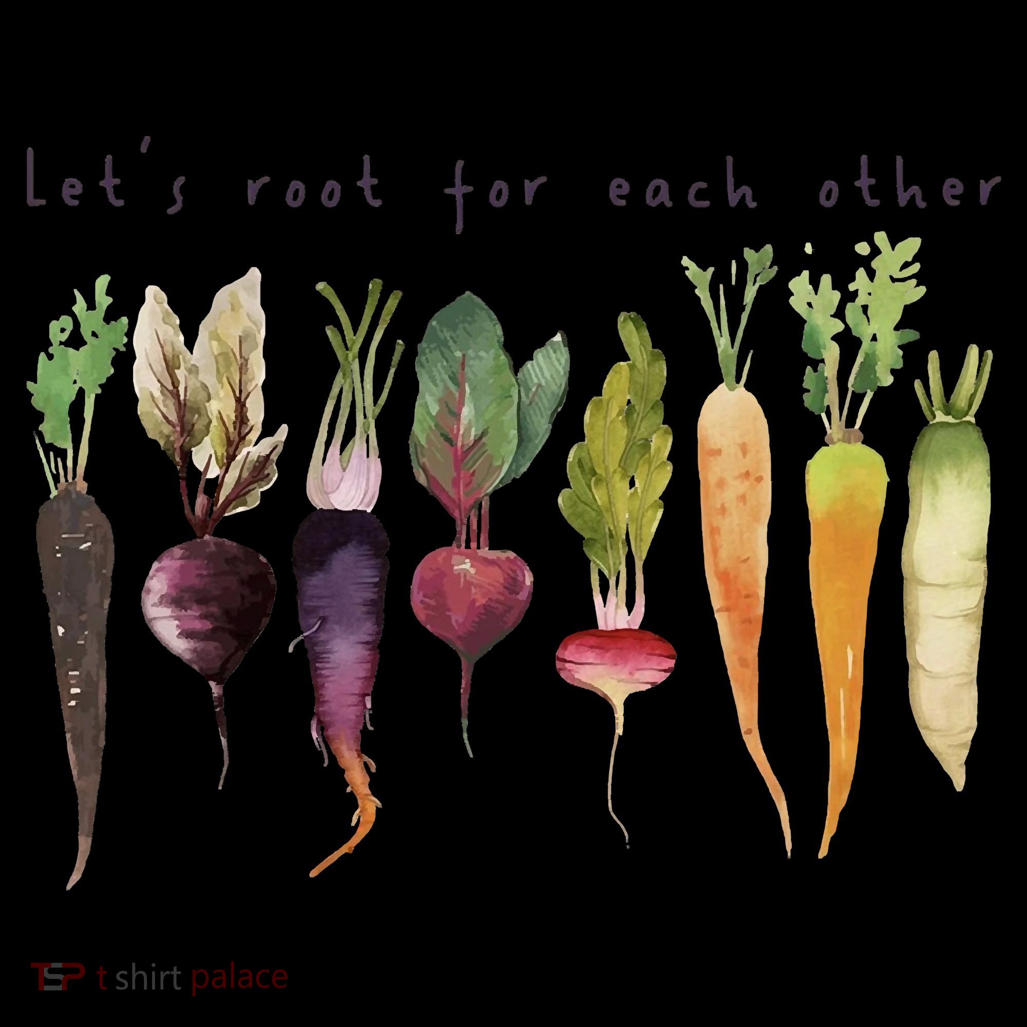 Retro Let's Root For Each Other Cute Veggie Funny Vegan Women's Tank Top