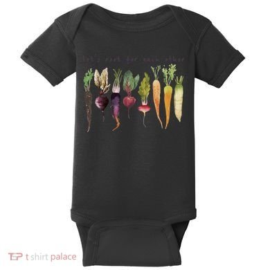 Retro Let's Root For Each Other Cute Veggie Funny Vegan Baby Bodysuit