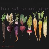 Retro Let's Root For Each Other Cute Veggie Funny Vegan Baby Bodysuit thumb 2