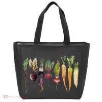 Retro Let's Root For Each Other Cute Veggie Funny Vegan Tote Bag thumb 0