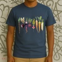 Retro Let's Root For Each Other Cute Veggie Funny Vegan T-Shirt thumb 3