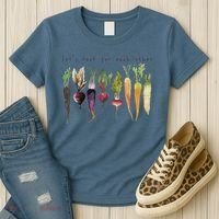 Retro Let's Root For Each Other Cute Veggie Funny Vegan Women's T-Shirt thumb 3