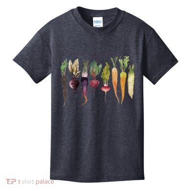 Retro Let's Root For Each Other Cute Veggie Funny Vegan Kids T-Shirt