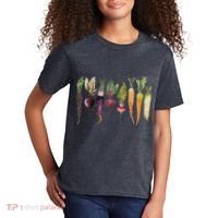 Retro Let's Root For Each Other Cute Veggie Funny Vegan Kids T-Shirt thumb 2