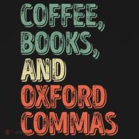 Reading Lover Reader Gift Coffee Books And Oxford Commas Cool Gift USA-Made Doggie Bandana thumb 2