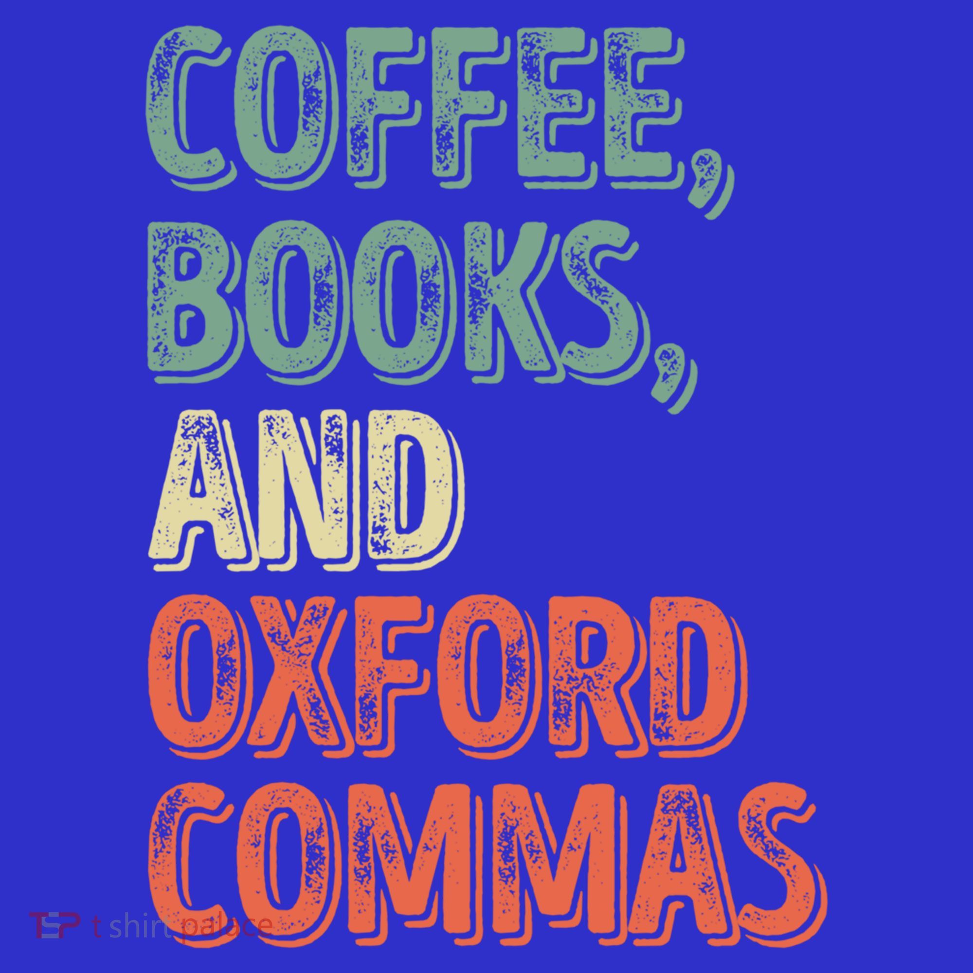 Reading Lover Reader Gift Coffee Books And Oxford Commas Cool Gift Mousepad