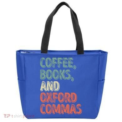 Reading Lover Reader Gift Coffee Books And Oxford Commas Cool Gift Tote Bag