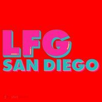 Retro LFG San Diego Logo Santa Hat thumb 1