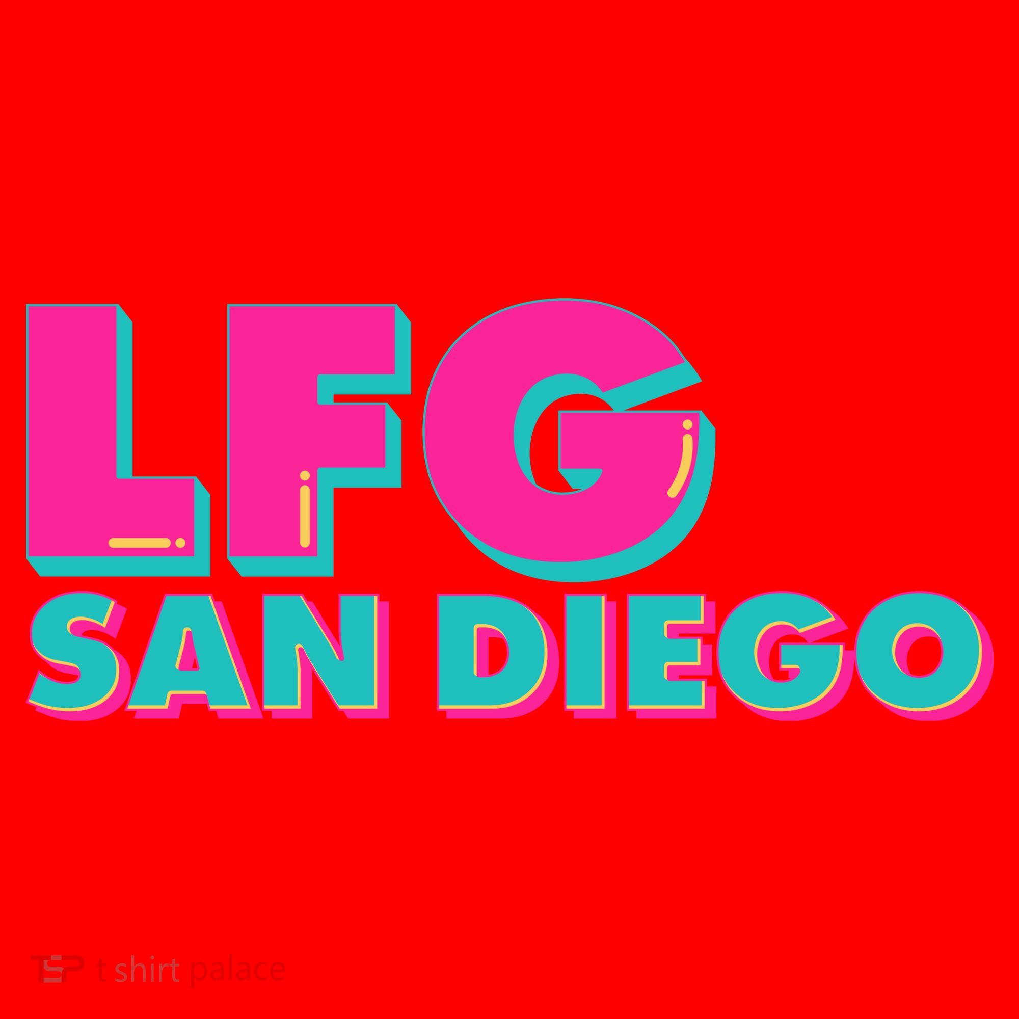 Retro LFG San Diego Logo Santa Hat