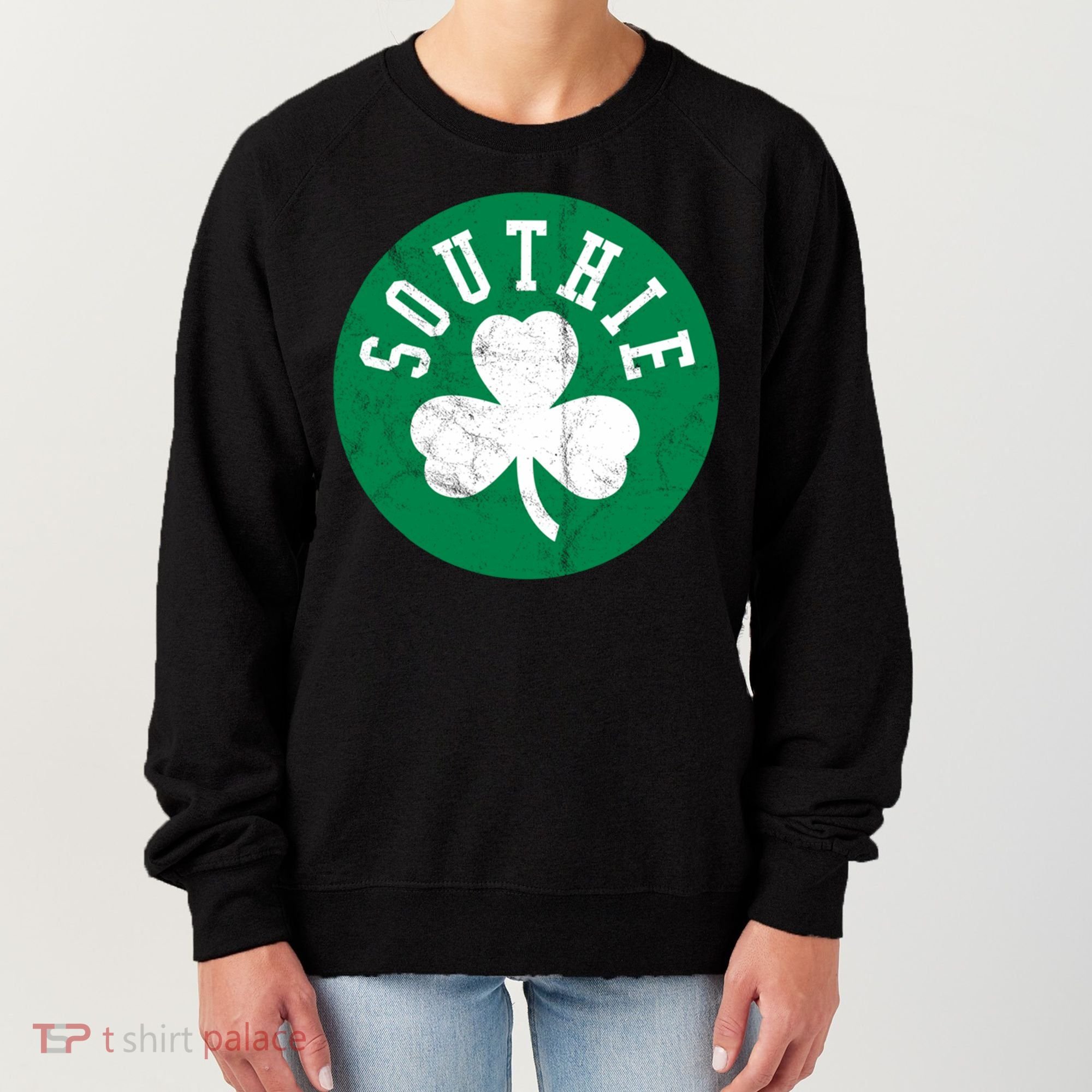 Retro Look Southie Irish St Patricks Day Distressed Gift Women's Sweatshirt