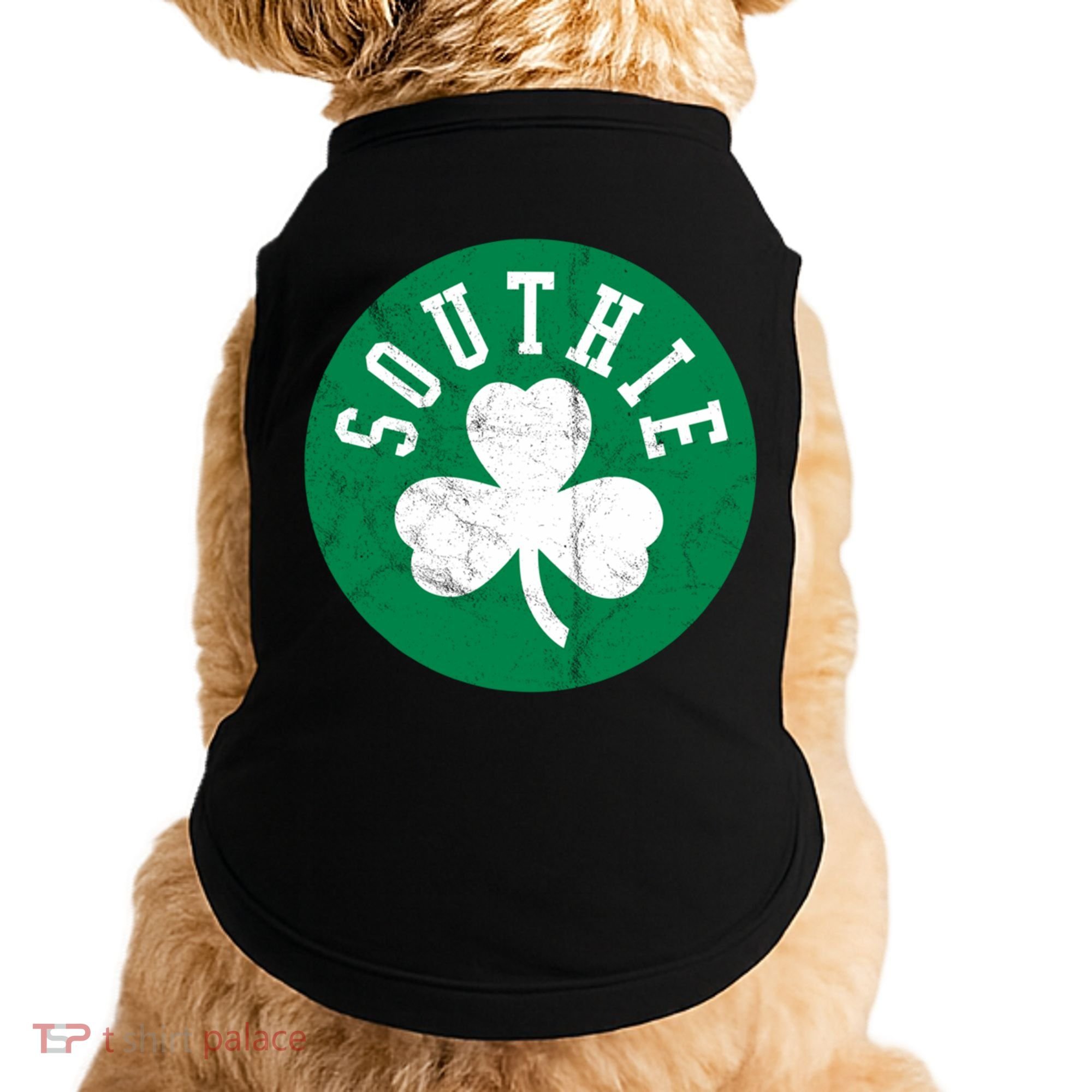 Retro Look Southie Irish St Patricks Day Distressed Gift Doggie Tank