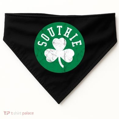 Retro Look Southie Irish St Patricks Day Distressed Gift USA-Made Doggie Bandana