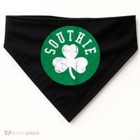 Retro Look Southie Irish St Patricks Day Distressed Gift USA-Made Doggie Bandana thumb 0