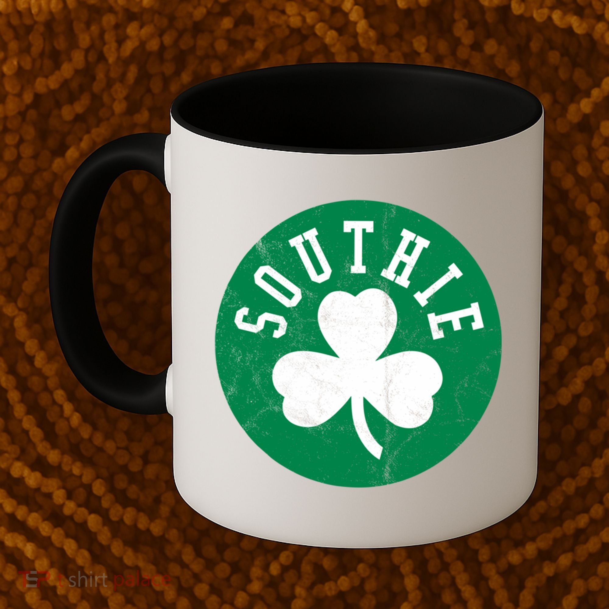 Retro Look Southie Irish St Patricks Day Distressed Gift Coffee Mug